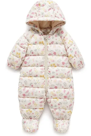 Purebaby Girls Water Resistent Padded Zip Up Pramsuit