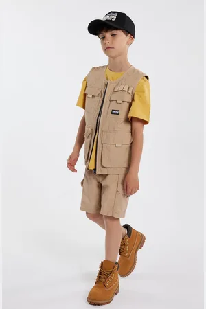 Timberland Boys Utility Cargo Shorts With Pockets