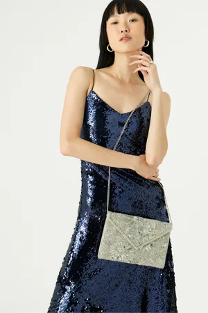 Accessorize Silver Tara Clutch Bag One