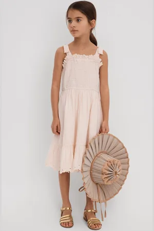 Reiss Girls Agatha 4-9 yrs Tiered Cotton Blend Ruffle Dress
