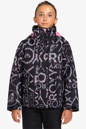 Roxy Black Girls Waterproof Thermal Jetty Printed Ski Jacket 8 Years (128 cm)