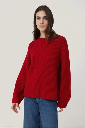 Jigsaw Womens Fishermans Pure Wool Rib Crew Jumper