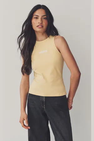 adidas Yellow Linear Tank Top AU 12