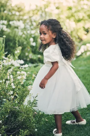 Angel & Rocket Girls Taffeta Bow Baby Dress