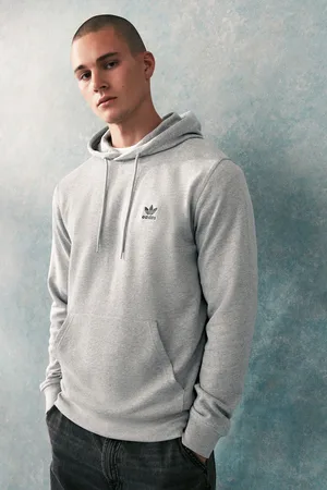 adidas Mens 100% Cotton Trefoil Essentials Hoodie