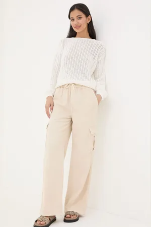 Fat Face Womens FatFace Carter Cargo Wide Leg Jeans