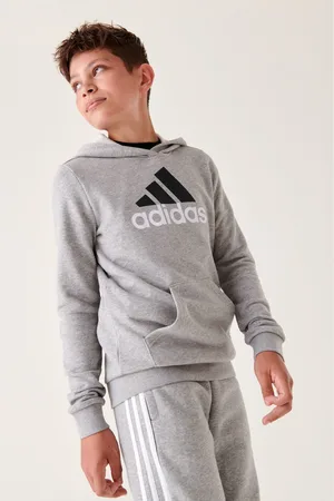 adidas Boys Sportswear Essentials Two Colored Big Logo Cotton Hoodie