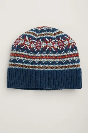 Seasalt Cornwall Mens Mens Fair Isle Rowan Tree Hat