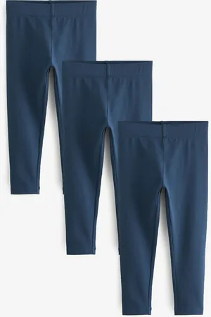 Clarks Girls Navy School Jersey Leggings 3 Pack