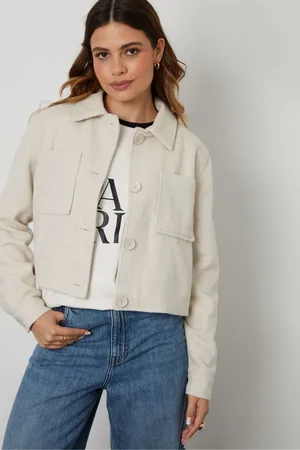 Threadbare Womens Brushed Cropped Shacket
