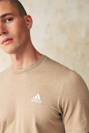 adidas Mens 100% Cotton Essentials Melange T-Shirt