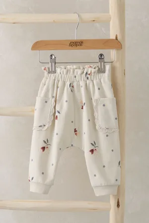 Mamas & Papas Girls Floral Heart Print Joggers