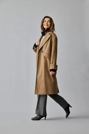 JDY Womens Long Tailored Coat
