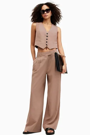 AllSaints Womens AllSaints Deri Lyn Trousers With Linen