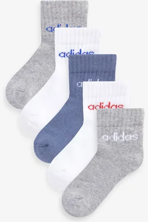 adidas Boys Kids Linear Ankle Socks 5 Pairs