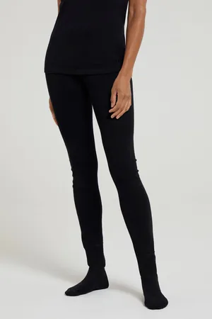 Mountain Warehouse Black Merino II Womens Thermal Trousers AU 22