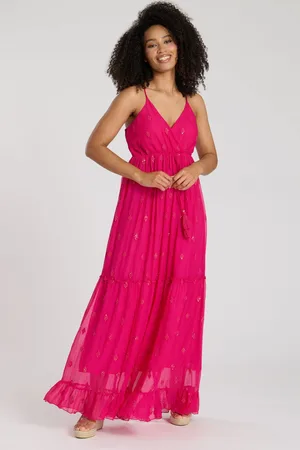 South Beach Sequin Detail Cami V-Neck Maxi Dress AU 14