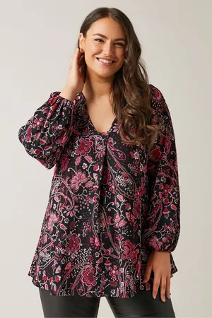 Evans Womens Pintuck Blouse