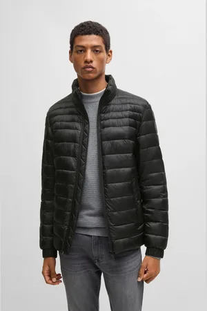 HUGO BOSS Mens Logo Badge Jacket With Water Repellent Finish