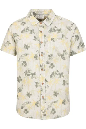 Mountain Warehouse Mens Mens Tropical Printed Short Sleeved 100% Cotton Shirt