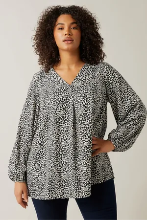 Evans Black/ White Pleated Swing Blouses AU 20
