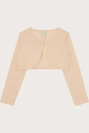 Monsoon Girls Pearl Trim Cardigan