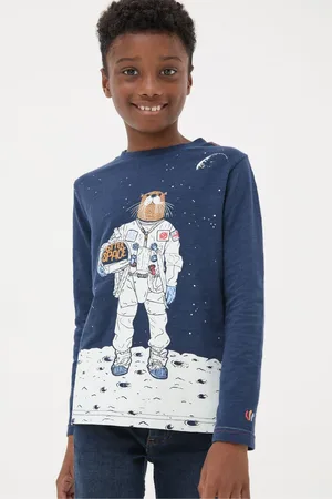 Fat Face Boys Navy Otto Space T-Shirt