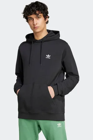 adidas Mens 100% Cotton Trefoil Essentials Hoodie