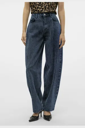 VERO MODA Womens Barrel Fit High Waisted Jeans