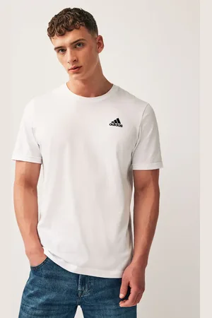 adidas Mens Essentials Single Jersey Embroidered Small Logo 100% Cotton T-Shirt