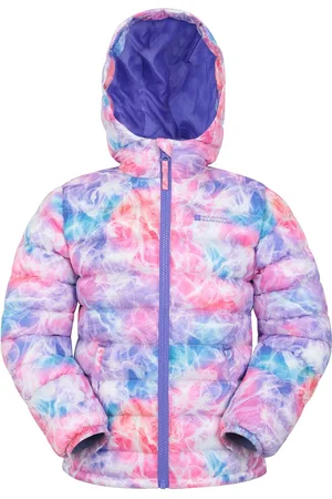 Mountain Warehouse Girls Dark Kids Seasons Printed Water Resistant Padded Jacket