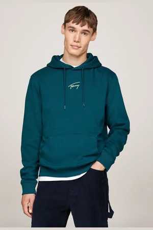 Tommy Hilfiger Mens Regular Fit Natural Signature Hoodie