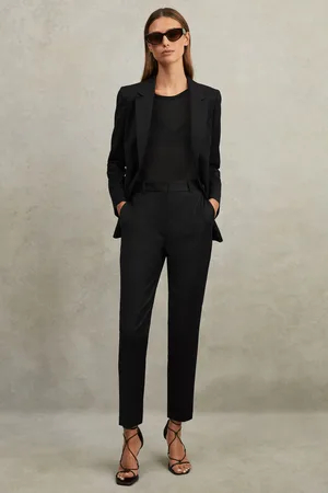Reiss Womens Haisley Wool Blend Tapered Suit Trousers