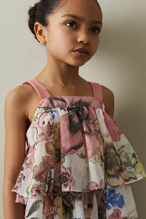 Reiss Girls Print Arina 9-13 yrs Tiered Floral Print Top Co-Ord