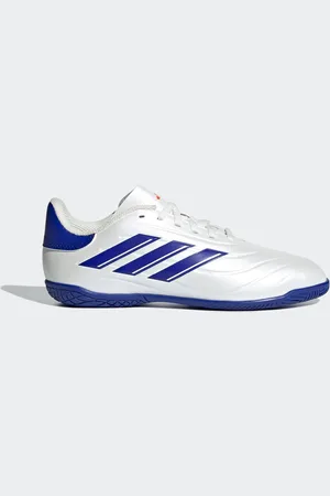 adidas Boys White/Blue/Red Kids Copa Pure 2 Club Indoor Boots