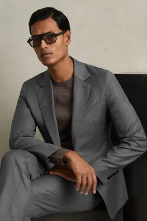 Reiss Mens Aspire Single Breasted Wool Suit Jacket Slim-Fit