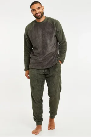 Threadbare Green Cosy Borg Loungewear Set XXL