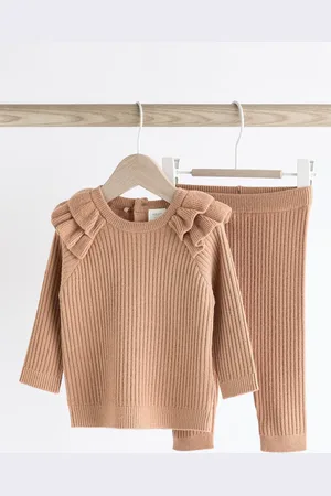 Next Girls Mink Knitted Baby Jumper & Leggings Set (0mths-3yrs)