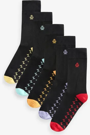 Jeff Banks Mens Fashion Sole Crew Socks 5 Pack