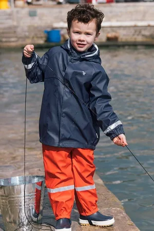Muddy Puddles Boys Navy Recycled Rainy Day Waterproof Jacket