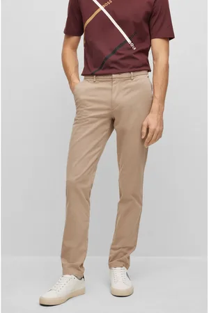 HUGO BOSS Mens Slim Fit Stretch Cotton Gabardine Chinos