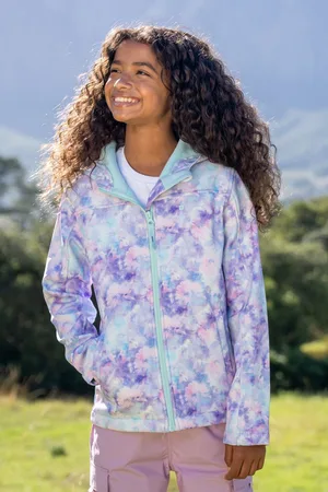 Mountain Warehouse Boys Light Sea Green Exodus II Kids Printed Water Resistant Softshell Jacket