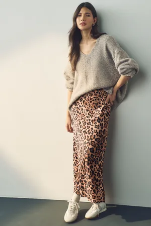 Next Print Satin Midi Skirt AU 14