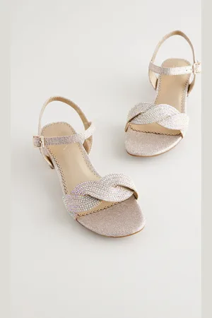 Next Ivory Glitter Heeled Sandals AU 6 (EU 39)