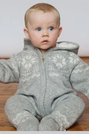 The Little Tailor Girls Baby Soft Knitted Lined Christmas Pramsuit