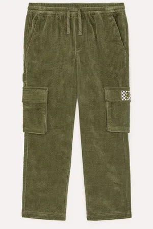 Monsoon Boys 100% Cotton Corduroy Side Pocket Cargo Trousers