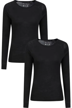Mountain Warehouse Black Womens Merino Thermal Top AU 10