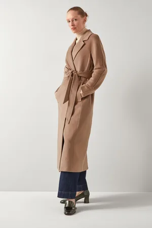 LK Bennett Womens Frances Camel Maxi Wool Coat