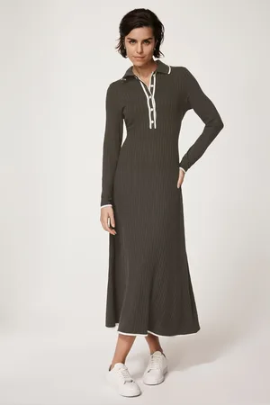 mint&berry Jersey Polo Midi Dress M