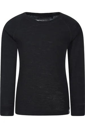Mountain Warehouse Black Merino II Kids Round Neck Thermal Top 2